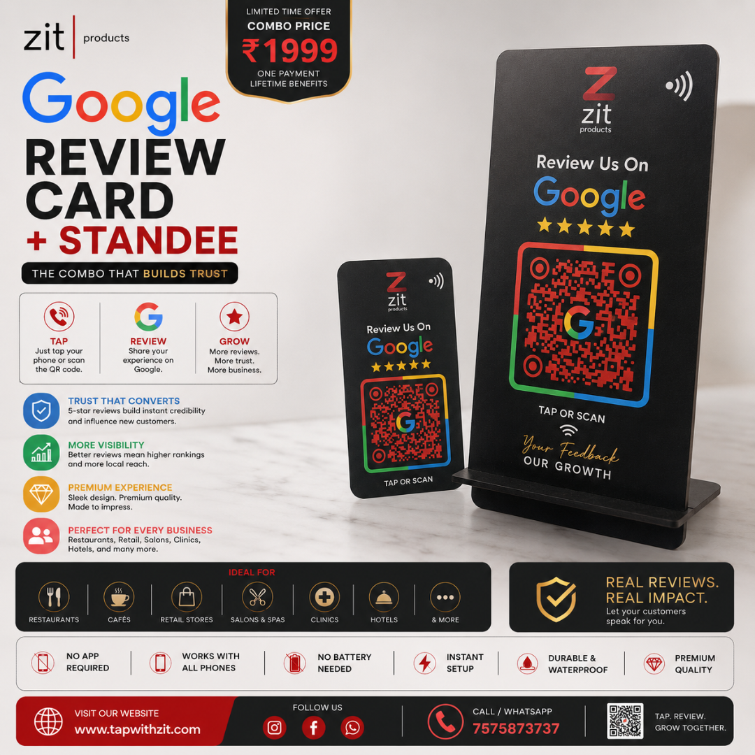AI Google Review Card + Standee view 2